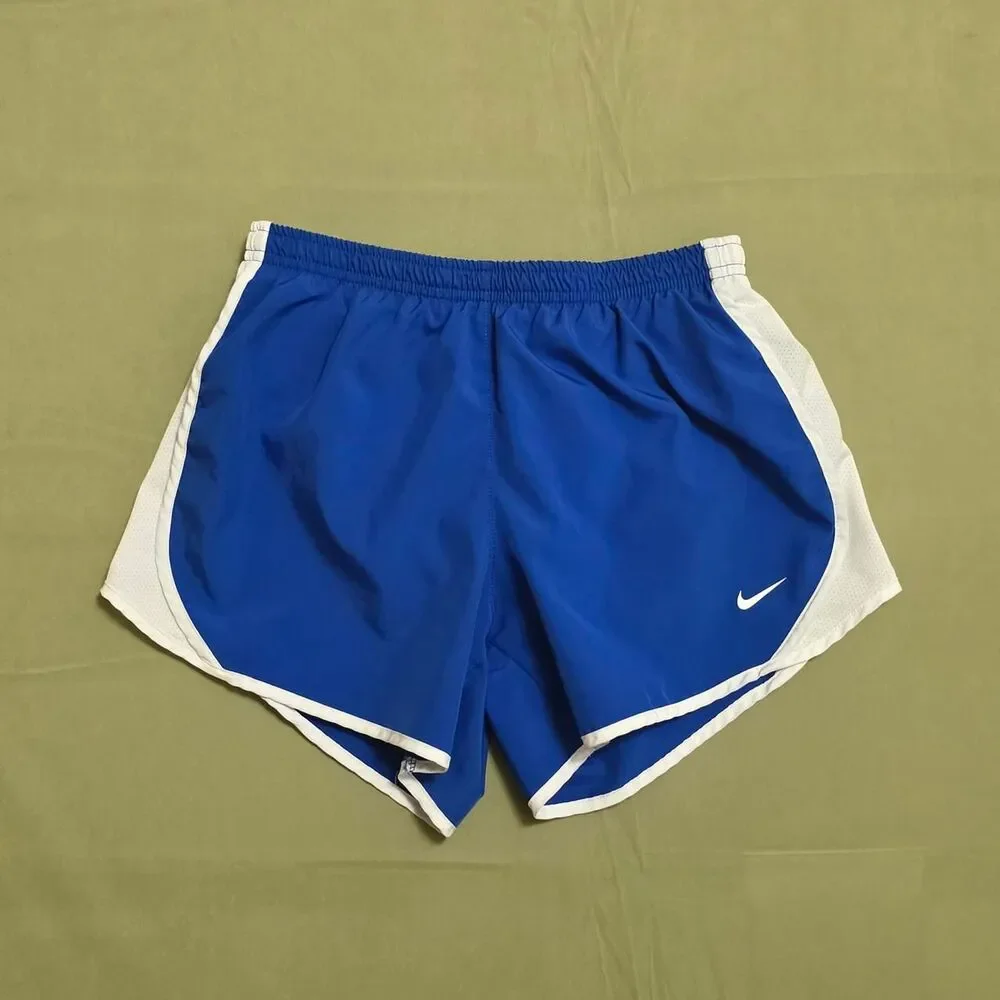 Nike Girls' large Dri-FIT Tempo Running Shorts in the Game Royal and White